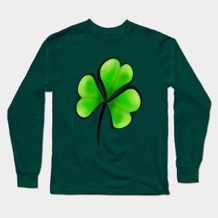 Lucky Clover Leaf Shamrock Long Sleeve T-Shirt